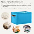 thumbnail image 5 of Ryvnso Sky Blue Storage Basket Large Bin Foldable Boxes Toys Organizer 14.2x10.2x8.3in 1 PC, 5 of 8