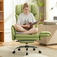 thumbnail image 4 of COOLHUT Big and Tall Office Chair, High Back Executive PU Leather Desk Chair with Footrest, Ergonomic Home Office Chair Computer Chair with Lumbar Support & Padded Armrest, Avocado Green, 4 of 11