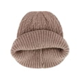 thumbnail image 2 of CTM  Solid Braided Knit Winter Beanie Hat (Women), 2 of 4