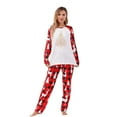thumbnail image 2 of Mifsaly Matching Christmas Pajamas for Family Loose Pjs 2 Piece Homewear Sets Xmas Tree Print Long Sleeve Pullover Sleepwear Baggy Wide Leg Plaid Pants 2025 Holiday Festival Loungewear Funny Gifts, 2 of 7