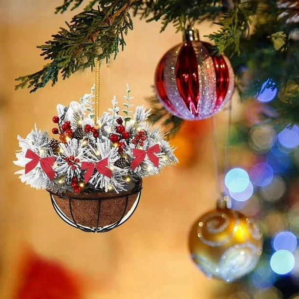 Adorno navideño de duende de Papá Noel pintado a mano: precioso adorno colgante de acrílico para árbol, ideal como regalo festivo para fiestas familiares.