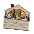 thumbnail image 3 of Calendario de Adviento de madera navideño con 24 cajones, diseño rústico creativo en forma de casa, con luz para escaparate o chimenea., 3 of 9