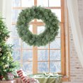 thumbnail image 3 of Bringstar 24" Pine Artificial Christmas Wreath, Unlit Green Wreath for Front Door, Pine Needles, PVC Branches, 3 of 7