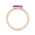 thumbnail image 2 of ANGARA Natural 0.95 Ct. Amethyst with Diamond Fashion Ring in 14K Rose Gold for Women (Ring Size: 12), 2 of 9