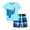 Blue Rhinoceros, variant on WIBACKER 100% Cotton 2-Piece Summer Pajamas for Kids Boys Sleepwear Top and Plaid Shorts Toddler Boy Whale Pjs Set 2-7T