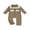 Light Brown, variant on Cjfdfy Newborn Baby Boy Spring Fall Winter Clothes Infant Baby Boys Cotton Linen Outfit 0 3 6 12 18 Months Lapel Romper One Piece Contrast Color Long Sleeve Button Down Jumpsuit with Chest Pockets