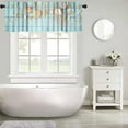 thumbnail image 5 of Starfish Seashell Window Curtain Valance, Summer Time Nautical Beach Rustic Farmhouse Teal Wooden Short Window Treatment Valance for Kitchen Bathroom Bedroom, 54x18in, 5 of 5