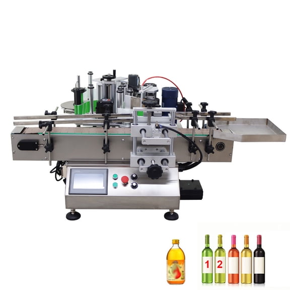 Fully Automatic Labeling Machine Round Bottle Fixed Poin Coding and Labeling Machine with Chain Plate Conveyor