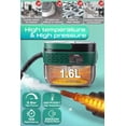 thumbnail image 4 of Handheld Steam Cleaner with Handle Control, 1.6L Large Water Tank, 3-Level Adjustable, Thickened Hose, Portable Steam Cleaner, High Temperature Pressurized Steamer for Home, Kitchen, Car (Dark Green), 4 of 7
