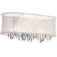 thumbnail image 1 of Radionic Hi Tech VA-85324W-46-117-RHT Bohemian 4 Light Crystal Vanity With Oyster Oval Organza Shade, 1 of 1