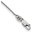 thumbnail image 2 of White Sterling Silver necklace Diamond Round Black 18 in 1 mm, 2 of 5