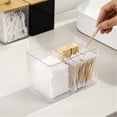 thumbnail image 4 of Giaone Sturdy Wood Lid Qtip Holder Storage Container Convenient for Bathroom Cotton Covers Swabs Pad and Hair Bands Organizers, 4 of 15