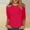 Watermelon Red, variant on Women's Casual Solid Color 3/4 Sleeve Crew Neck T Shirt Comfortable Everyday Top For Relaxed Fit Stretch Shirts for Women Womens Short Sleeve Shirt Womens Medium Shirts Long Sleeve Layering Tops for