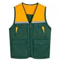 thumbnail image 2 of lcziwo Womens and Mens Maintenance Worker Waistcoat Sleeveless Zip Up Cargo Jackets Outdoor Multi Pockets Hiking Fishing Hunting Vest, Green, XXL, 2 of 3