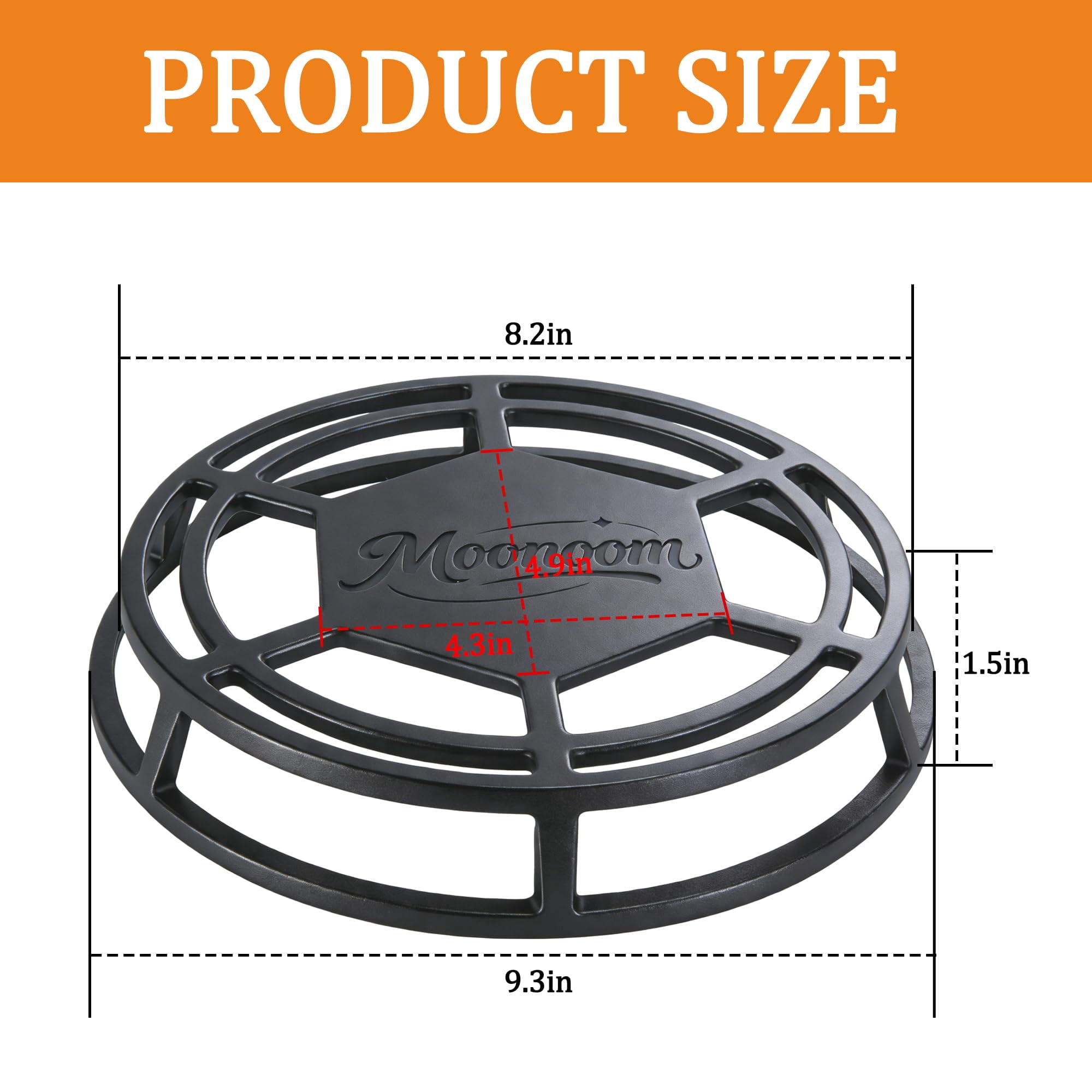 Ebaokuup 9.3" Cast Iron Heat Diffuser for Slow Cooking & Temperature Control
