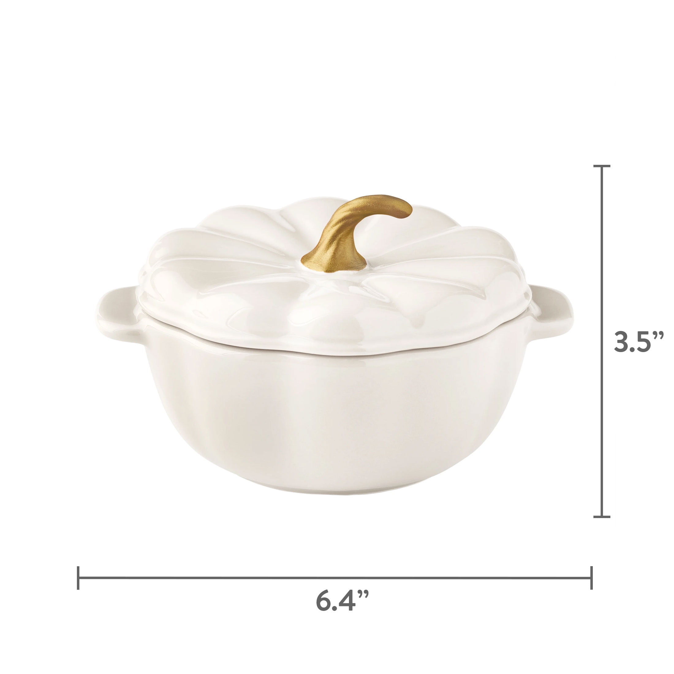 The Pioneer Woman Stoneware 2 Cup Pumpkin Cocotte with Lid