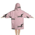 thumbnail image 2 of Cute Cartoon Dachshund Blanket Hoodies for Kids 6-13YR Oversize Wearable Blanket Hoodies for Boys Girls Teens, 2 of 7