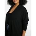 thumbnail image 2 of Terra & Sky Women's Plus Size Core Duster Cardigan, Sizes 0X-5X, 2 of 4