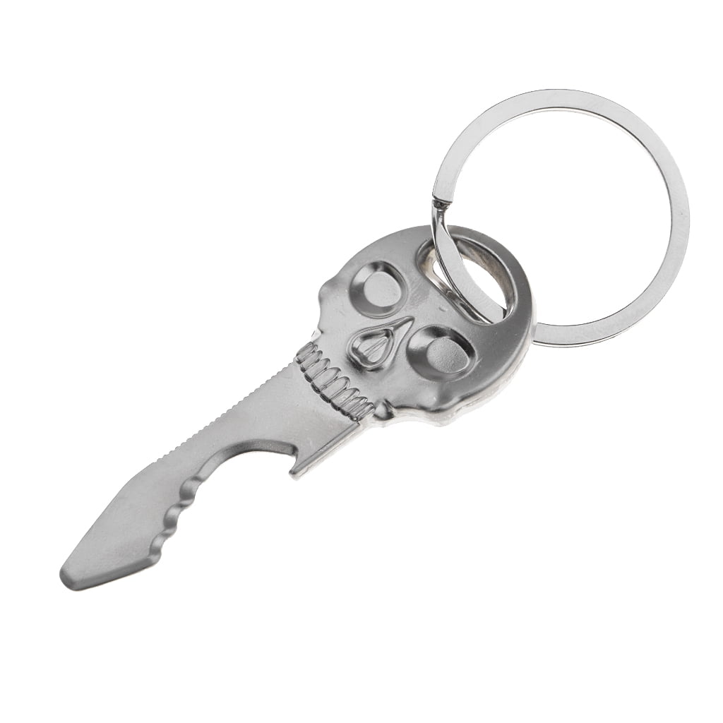 Metal Skull Mask Key Ring Keychain Bottle Opener Creative Gift for Boyfriend