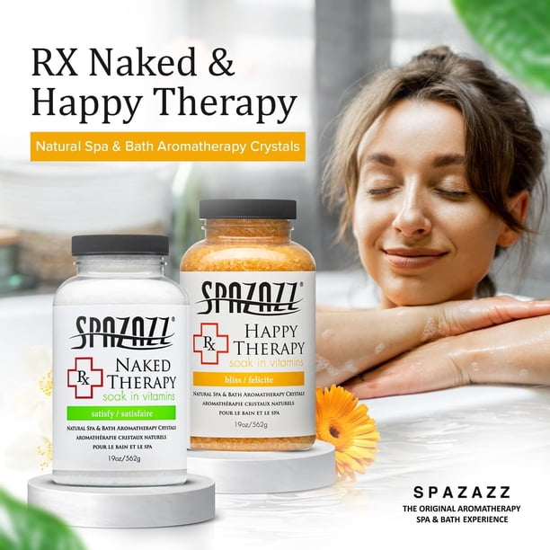 Spazazz Aromatherapy Spa and Bath Crystals - Happy Therapy/Naked