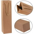 thumbnail image 4 of 10 Pack Paper Wine Bottle Gift Bags with Handles, 3.7 x 3.5 x 13.8 Inch Wine Bags Bulk, Reusable Wine Bags, Wine Kraft Paper Bags for Party Vacations, 4 of 5