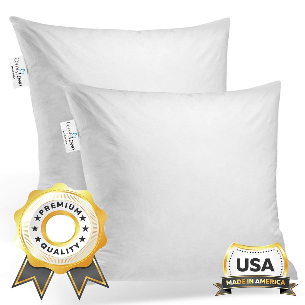 28x28 (2 Pack) Decorative Throw Pillow Insert, Goose Down and Feathers