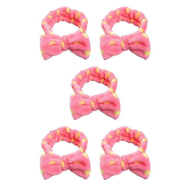 Minnieouse Diademas Nudo de lazo Banda elástica para la cabeza Adornos anudados Accesorios para el cabello Diadema para de cara Punto rojo Type2 NO2
