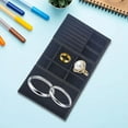 thumbnail image 5 of 3 Pieces Jewelry Trays Organizer Drawer Inserts Storage Holder Flocking Cloth Space Saving Multifunctional Display Case Box for Brooch Watch , Black, 5 of 7