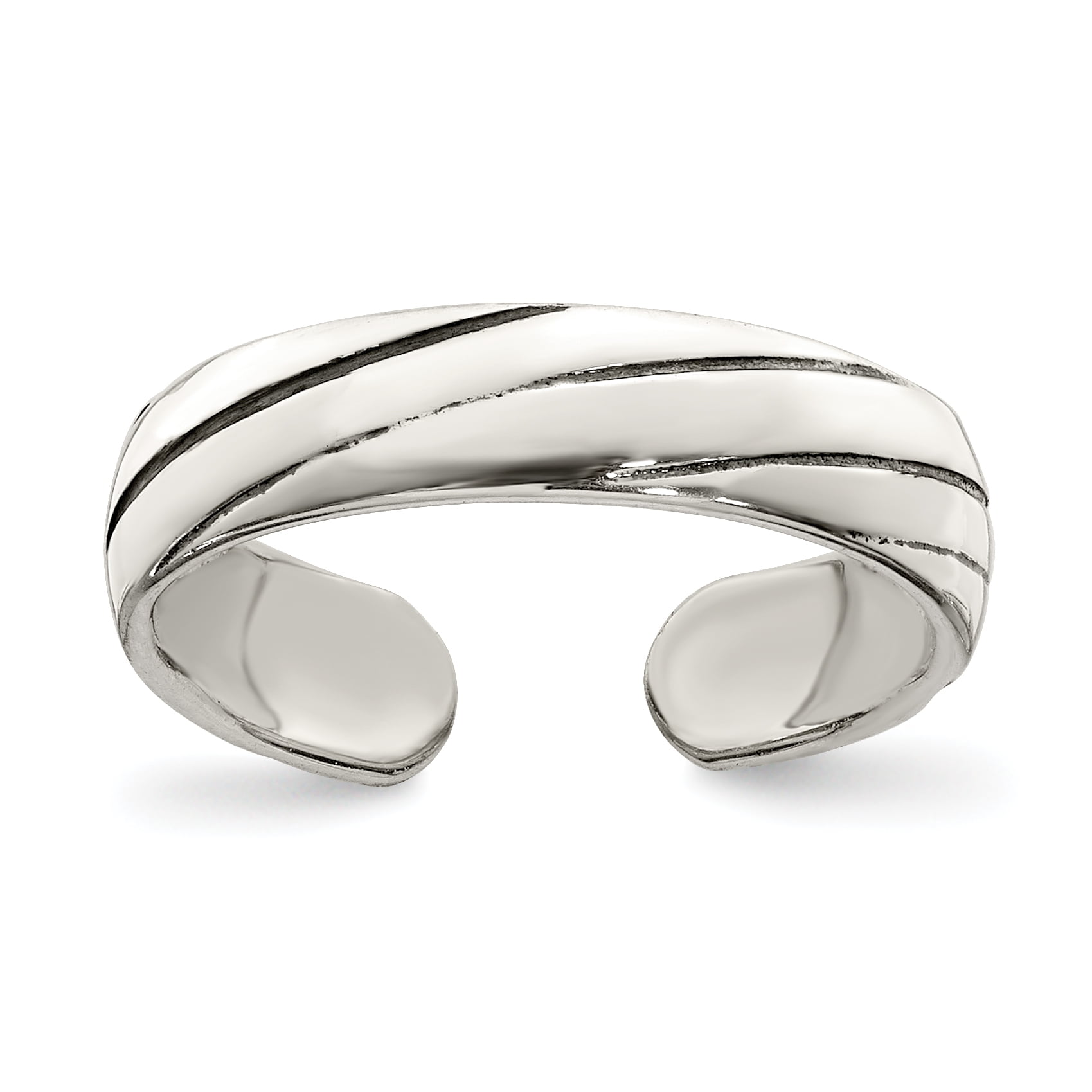 Primal Silver Sterling Silver Antiqued Toe Ring
