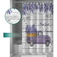 thumbnail image 2 of Lavender Shower Curtain Waterproof Polyester Fabric Shower Curtain Set Farm Lavender Floral Purple Truck Curtain Sets with Hooks for Bathroom Extra Long Size72x84 inch,Rustic Wood Boards, 2 of 5