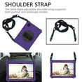 thumbnail image 4 of Dteck For Samsung Galaxy Tab A7 10.4" Case SM-T500 T505 (2020) Heavy Duty Shockproof With Pencil Holder Rotating Kickstand Hand/Shoulder Strap Cover, Purple+Black, 4 of 5