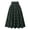 Green, variant on Joernso Women Midi Skirt Plaid Print High Waist A-Line Skirt Large Hem Design Slimming Effect Autumn Winter Skirt