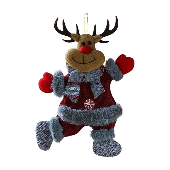 2026 Christmas Home Party Decoration Vintage Christmas Ornaments Santa Snowman Bear Reindeer Hanging Pendant Xmas Tree Decorations For Party Decor Gift Christmas Celebration Party Supplies