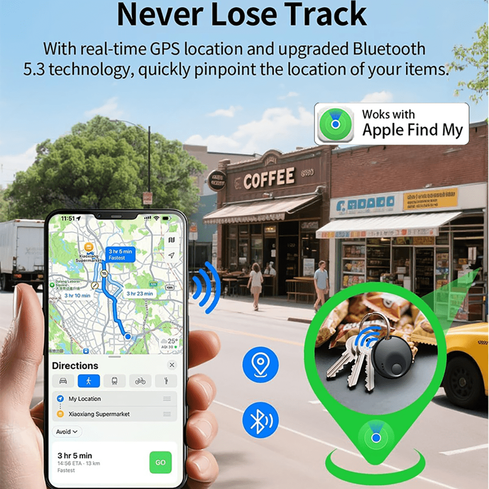 5.3" Bluetooth Tracker, Smart Tag with Keychain, Luggage Finder