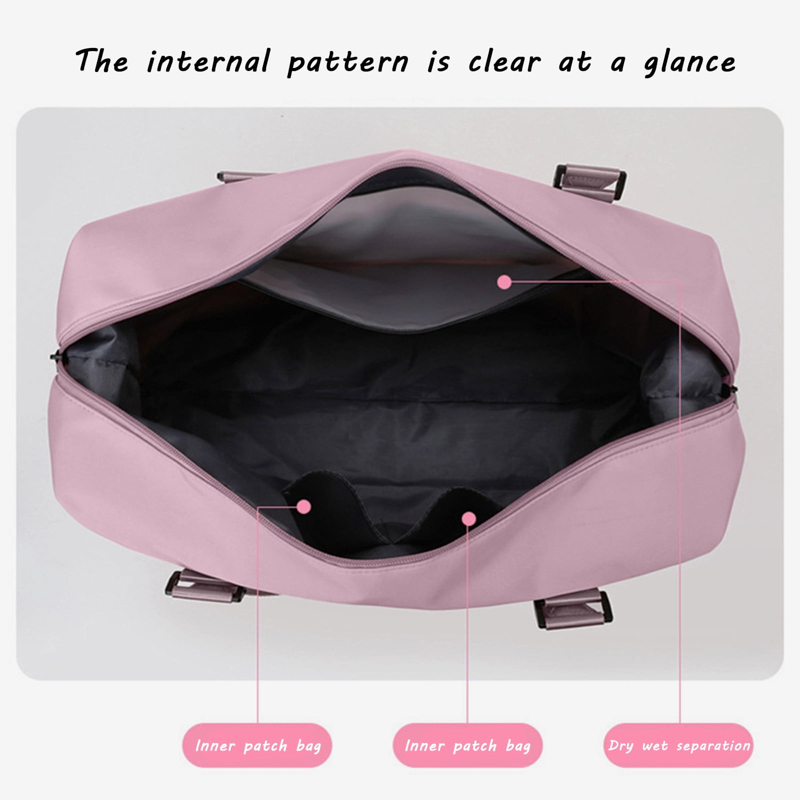 FAMTKT Expandable Gym Bags, Duffle Bags for Sports and Weekend Travel, Large Capacity Lightweight Overnight Bags for Men and Women, Travel Duffel Bags, Sports Tote Bag