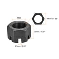 thumbnail image 2 of Unique Bargains Écrou Hexagonal à Fentes M33x2mm, Grade 4.8 Acier Carbone Écrou Château Hexagonal, Noir, 2 of 6