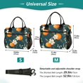 thumbnail image 4 of FORMRS Insulated Lunch Bag Unisex Large Capacity with Shoulder Strap, Floral Oranges, 4 of 6