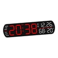 thumbnail image 4 of Lipstore Digital Alarm Clock Modern Utility LED Display for Study Room Dorm Classroom Red, 4 of 8