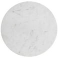 thumbnail image 3 of Maklaine Contemporary 30''H x 48''W x 48''D White Marble Dining Table, 3 of 7