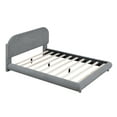 thumbnail image 6 of Harper & Bright Designs Teddy Fleece Full Platform Bed with Thick Fabric, Full Size Platform Bed Frame with Curve Upholstered Headboard, Gray, 6 of 13