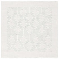 SAFAVIEH Marbella Sharalyn Bordered Area Rug, Ivory/Blue, 6' x 6' Square