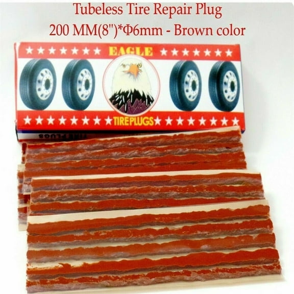 30Pcs plugs Truck Tire Plugs Tire Repair brown, 8" X 1/4" Tubeless Local Stock