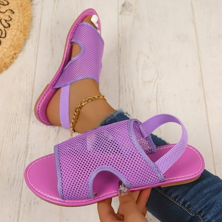 

Breathable Lightweight Mesh Slip-On Sandals - Soft And Comfortable Sports Slides For Women-36