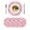 Light Pink Cherry Pink, variant on Spring Peach Flowers Round 13 Inch Placemats Set of 2, Pink Botanical Floral Leaves Branch HeatResistant Non Slip Place Mats for Dining Table, Wipeable Braided Kitchen Table Mats for Housewarming