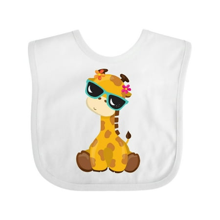 

Inktastic Cute Giraffe Giraffe with Sunglasses Cute Animal Gift Baby Boy or Baby Girl Bib