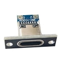 thumbnail image 2 of 20 Conectores USB 3.1 Tipo C de 2 Pines Hembra para Carga de Datos, Base de Carga Eléctrica Pequeña con Placa de Fijación., 2 of 6