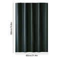 thumbnail image 3 of Cinvoph 31"x71" Plain Color Shower Liner Curtain - Waterproof Thickened Shower Curtain, Simple Solid Style Curtain Decor for Bathroom with 6 Hooks, Black, 3 of 6