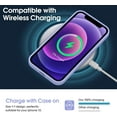 thumbnail image 5 of Liquid Silicone Case for iPhone 12, [Camera Protection] [Anti Fingerprint] [Wireless Charging] 4 Layer Phone Case Protective Cover, Built-in Microfiber Case Cover, 6.1", Purple, 5 of 15