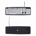 thumbnail image 3 of 107 Key USB Wired Big Print White Key Black Letter Keyboard for Elder Old People Designed for People With Visual Impairment, 3 of 6