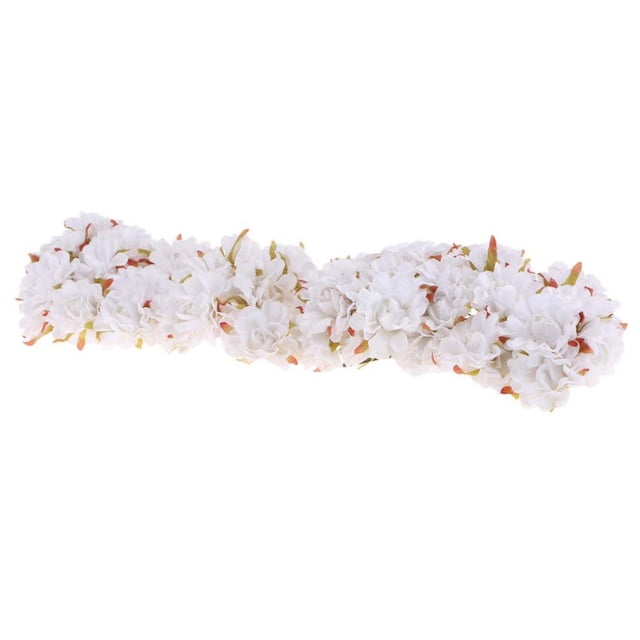 60 Piezas de Plantas de Ciruela Artificial, Decoración de Jardín , Joyería para El Cabello Blanco